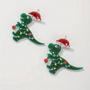 Cutest Ever Christmas Dinosaur Earrings!